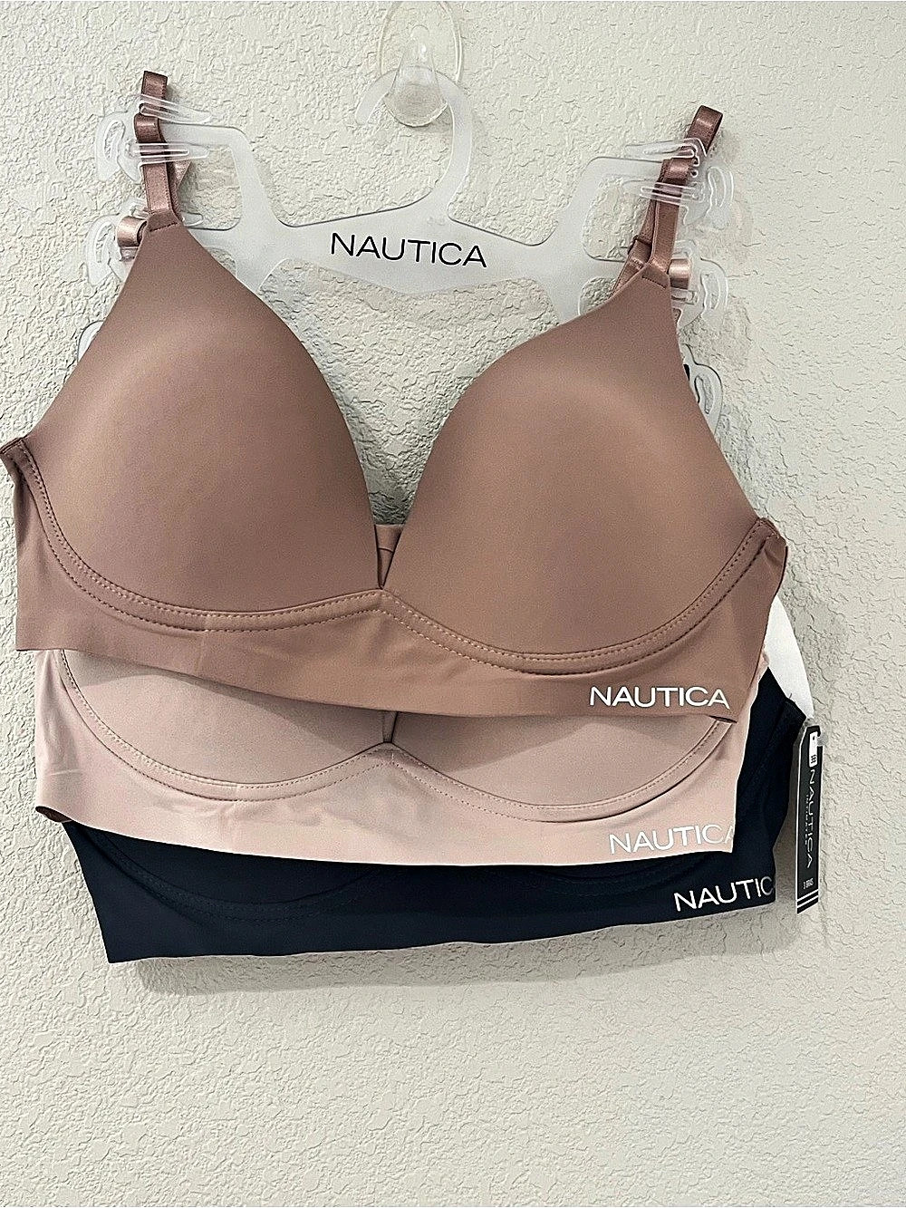 Nautica Micro Ribbed Molded Underwire Bra 3-Pack 36B